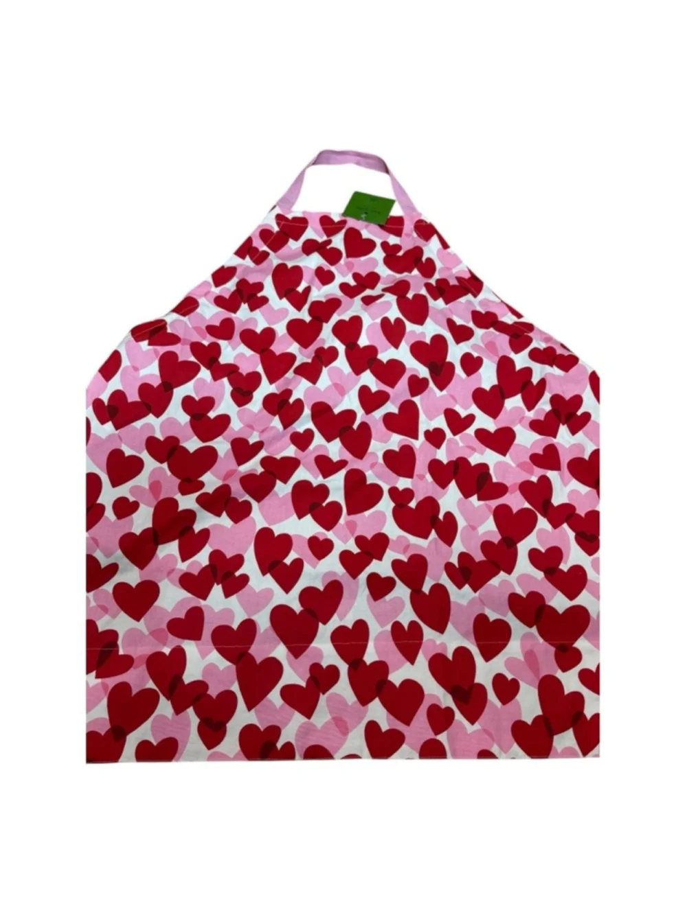 Kate Spade New York Heart Print Apron Pink Red Cotton Valentine NWT